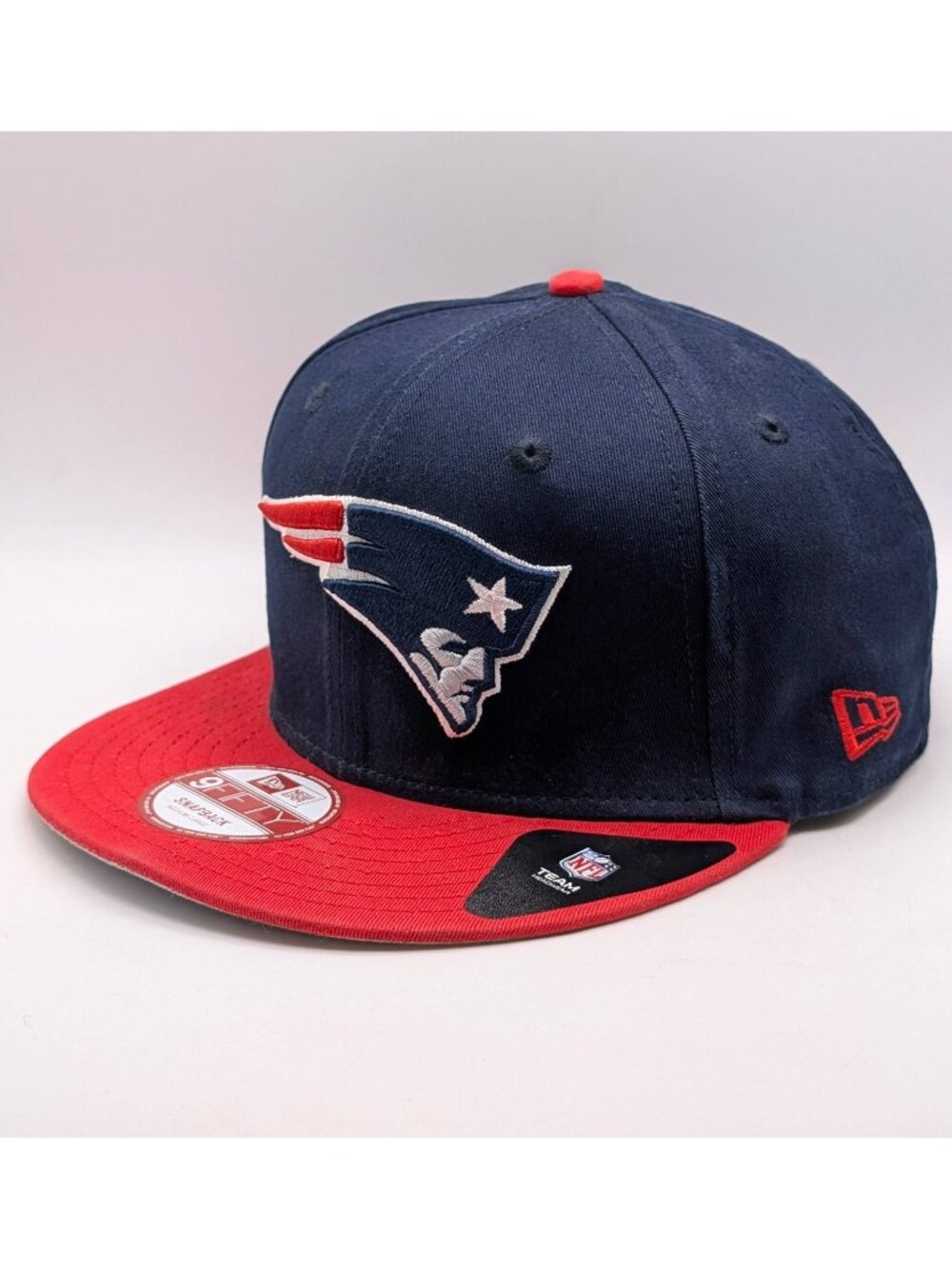 New England Patriots Hat Cap Snapback Blue Red New Era 9FIFTY M/L NFL Football